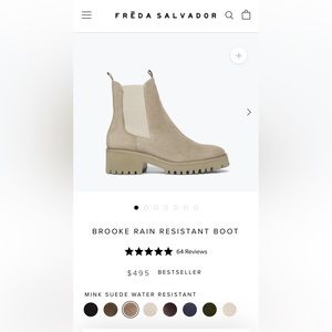 Freda Salvador Brooke Rain Resistant Boot, Size 9, Mink Color